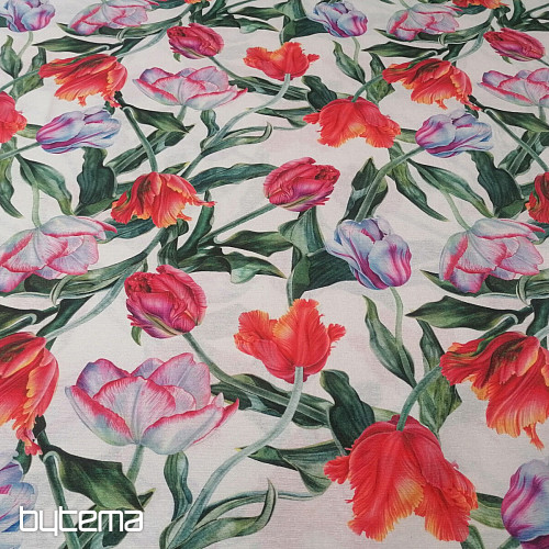 Tela decorativa Tulipanes peludos
