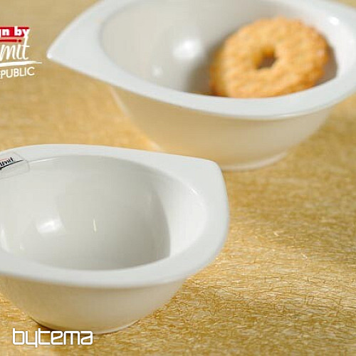 Cuenco dentado blanco