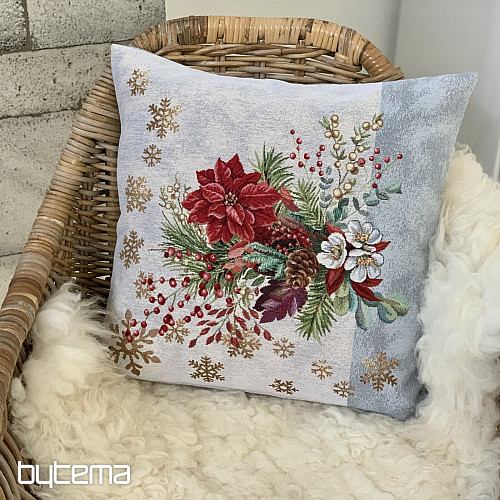 Funda tapiz navideño RAMO DE NAVIDAD CON RAYA GRIS