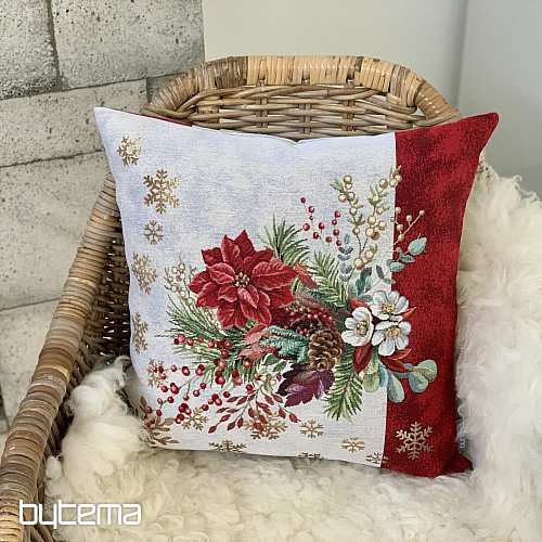 Funda tapiz navideño RAMO DE NAVIDAD CON RAYA ROJA