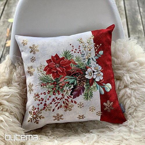 Funda tapiz navideño RAMO DE NAVIDAD CON RAYA ROJA
