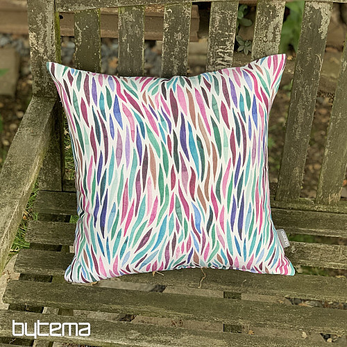 Funda de cojín Izaro violeta-turquesa