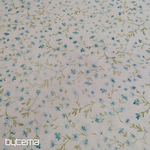 Tela de algodón azul mini sakura
