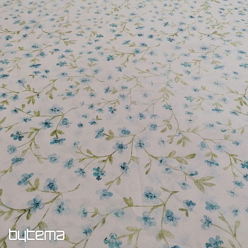 Tela de algodón azul mini sakura
