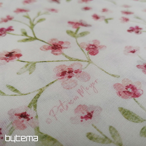 Tela de algodón rosa mini sakura