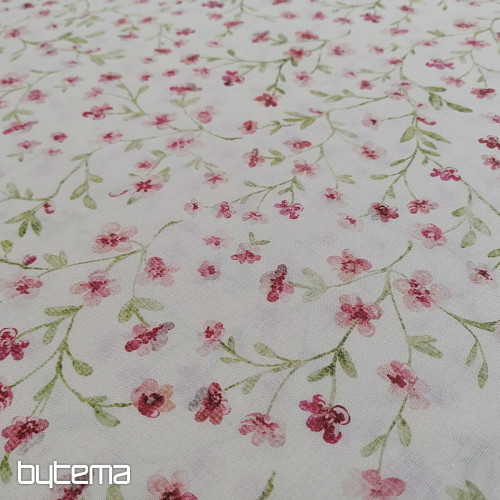 Tela de algodón rosa mini sakura