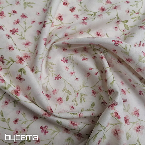 Tela de algodón rosa mini sakura