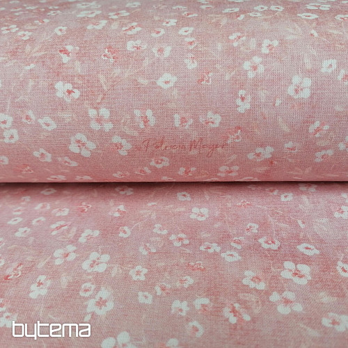 Tela de algodón MONO MINI FLOR ROSA