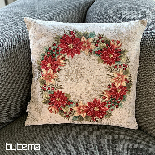 Funda tapiz navideño CORONA DE ROSAS DE NAVIDAD