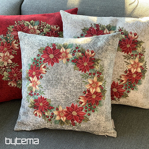 Funda tapiz navideño CORONA DE ROSAS DE NAVIDAD