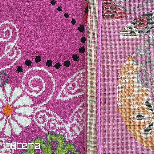 Alfombra infantil MONDO 114 mariposas - rosa