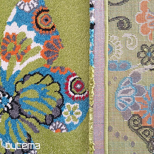 Alfombra infantil MONDO 114 mariposas - verde
