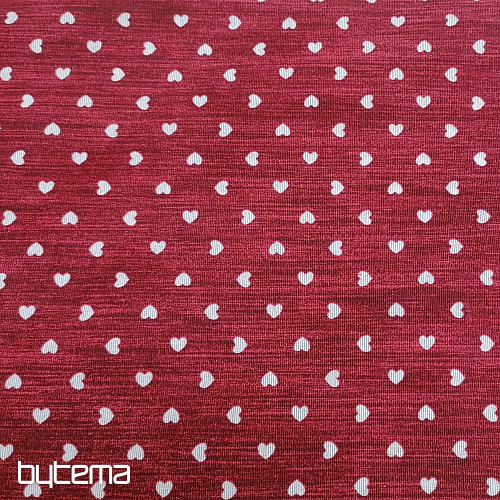 Tela decorativa Naira corazón burdeos