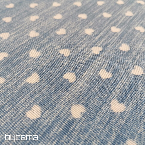 Tela decorativa Naira corazones azul
