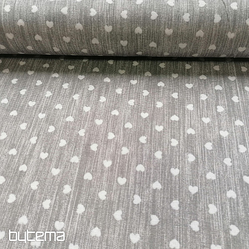 Tela decorativa Naira corazones gris