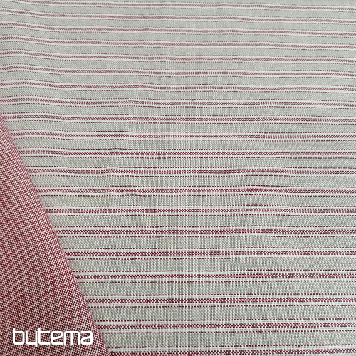 Tela decorativa Rayas Iris - burdeos 65