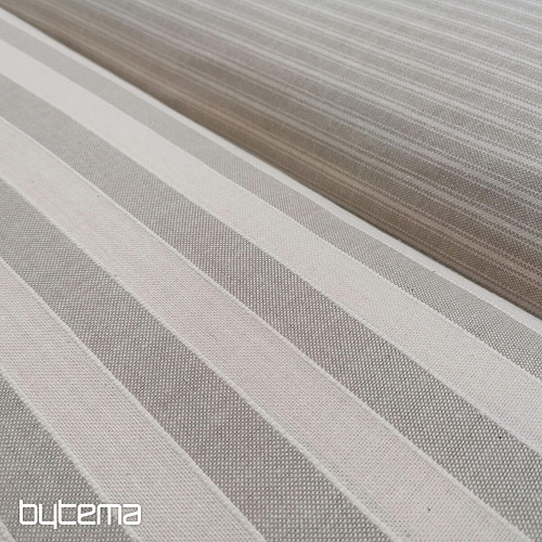 Tela decorativa Trebol rayas - beige 2 cm 50
