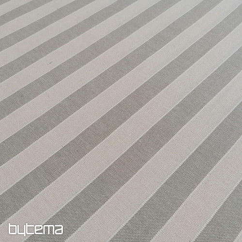 Tela decorativa Trebol rayas - beige 2 cm 50