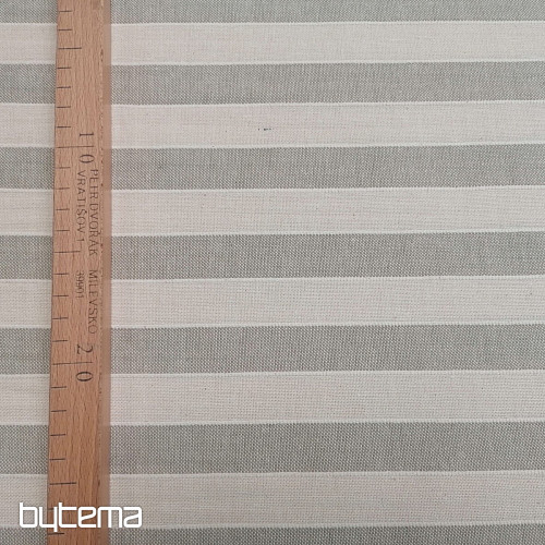 Tela decorativa Trebol rayas - beige 2 cm 50
