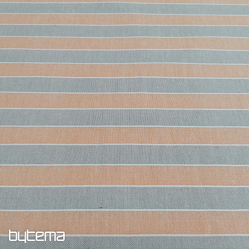 Tela decorativa Trebol rayas - naranja 2 cm 75