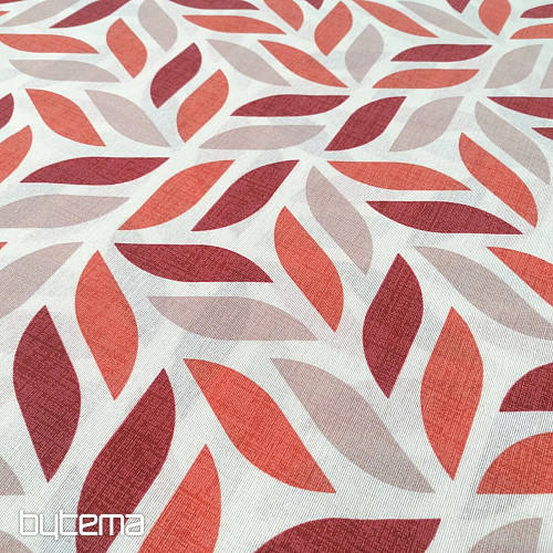 Tela decorativa Coord hojas rojo