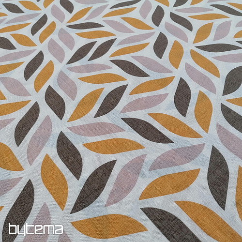 Tela decorativa Coord hojas amarillas