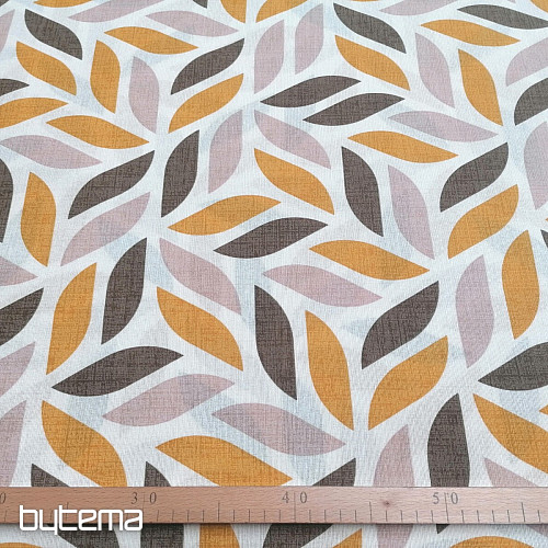 Tela decorativa Coord hojas amarillas