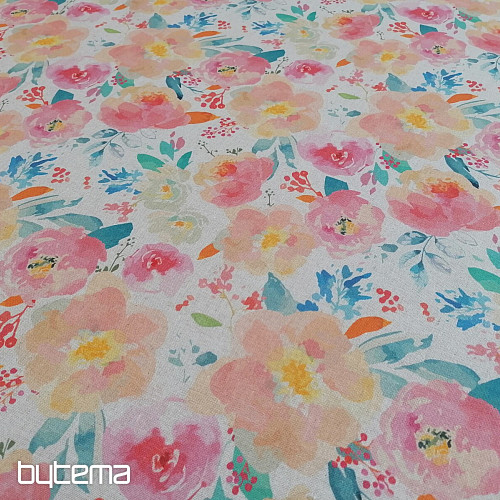 Tela decorativa Flores pastel