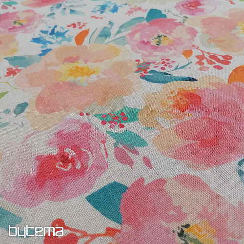 Tela decorativa Flores pastel