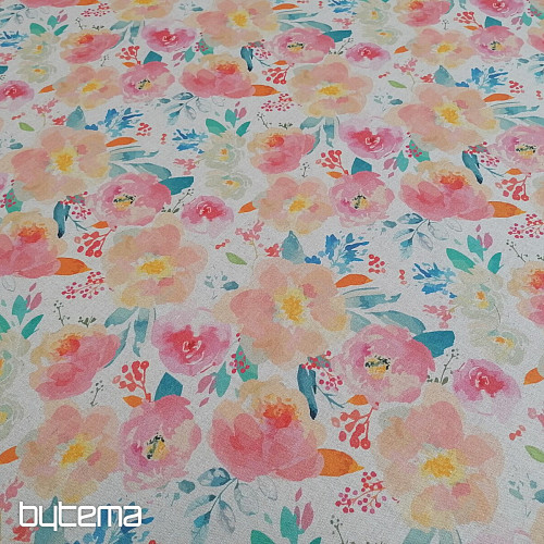 Tela decorativa Flores pastel