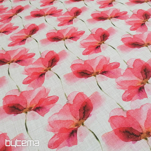 Tela decorativa Flores rojas