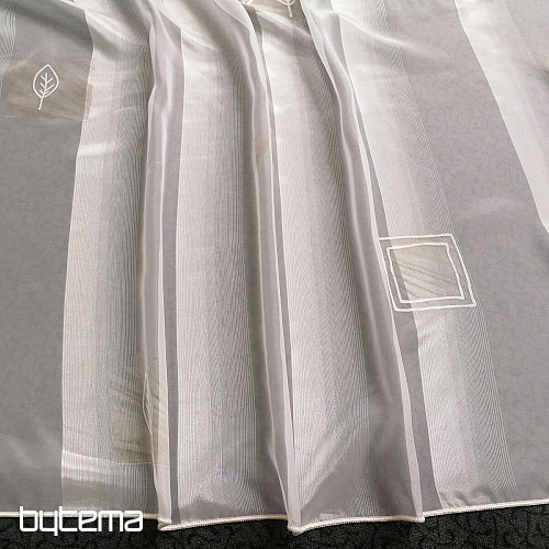 Cortina de voile crema pétalos beige - 731/300