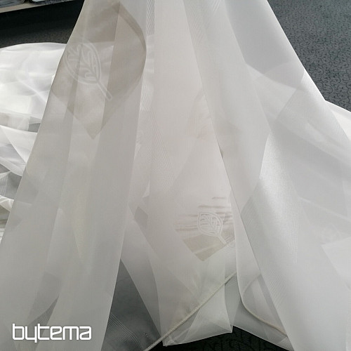 Cortina de voile crema pétalos beige - 731/300