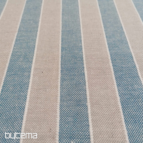 Tela decorativa Trebol rayas - azul 2 cm 77