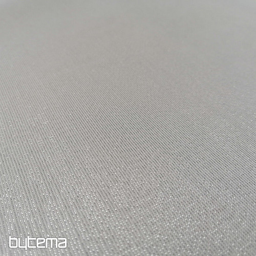 Tela decorativa navideña de Papá Noel con lurex blanco plateado