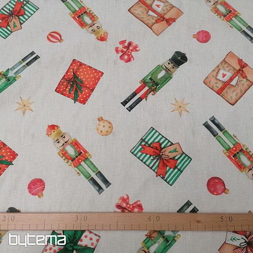 Tela decorativa navideña Cascanueces