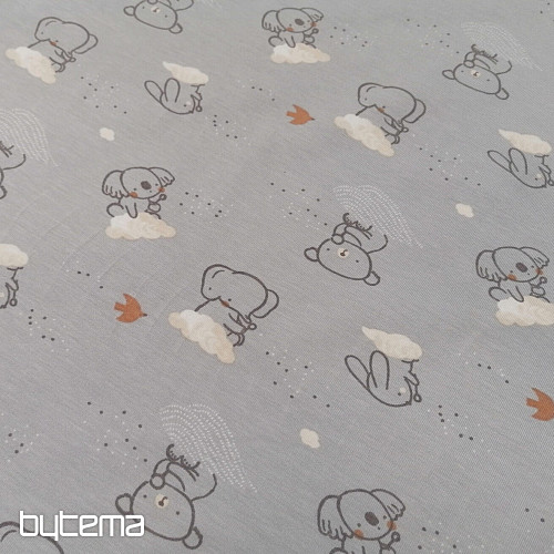 Koala de punto de algodón sobre una nube