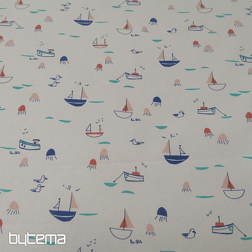 Tela de algodón Barcos