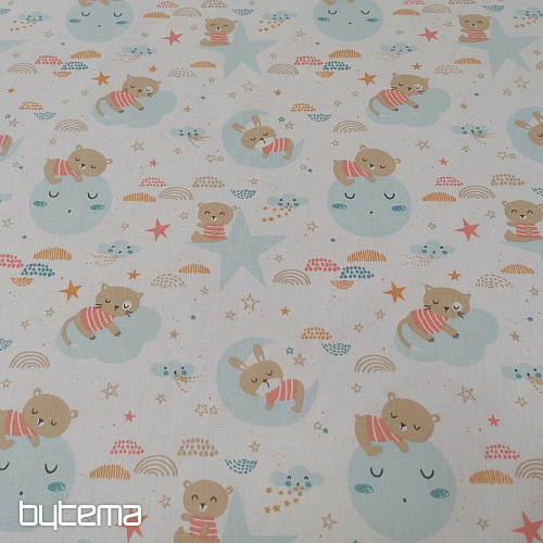 Tela de algodón Animales dormidos