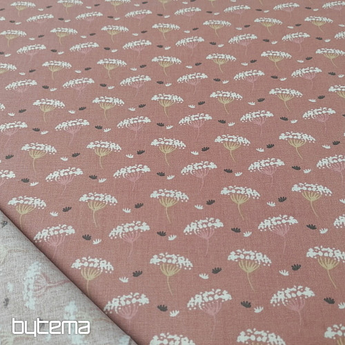 Tela de algodón Comino rosa viejo