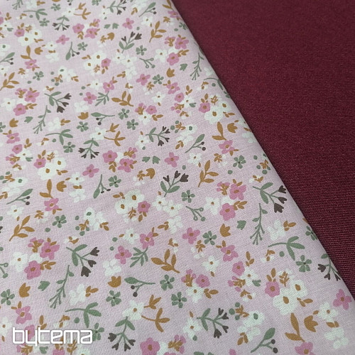 Tela de algodón Zalia flores rosa