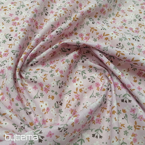 Tela de algodón Zalia flores rosa