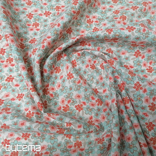 Tela de algodón Flores lilas
