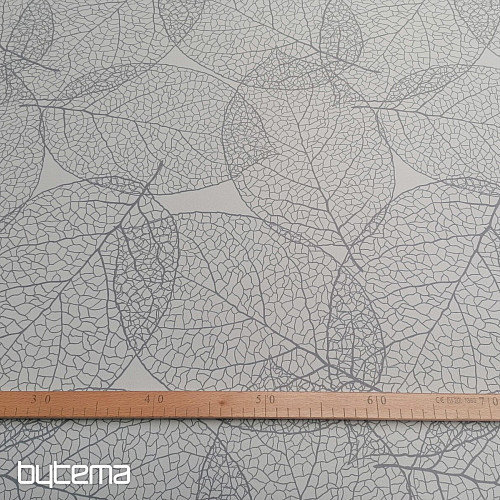 Tela decorativa BLACK OUT Hojas grises