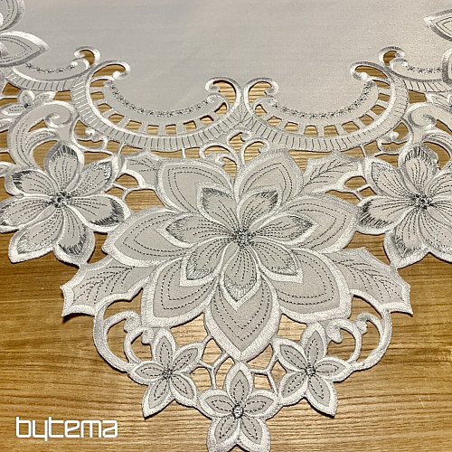 Mantel navideño bordado Estrella Plata