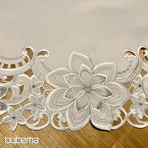 Mantel navideño bordado Estrella Plata