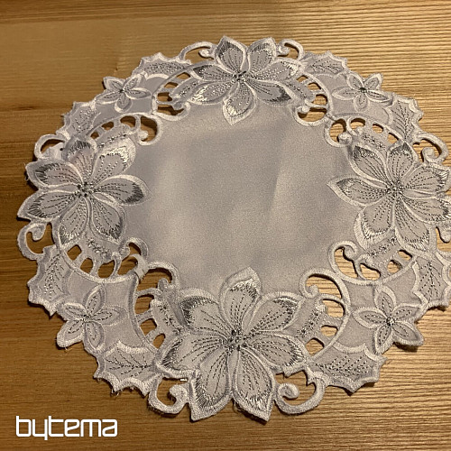 Mantel navideño bordado Estrella Plata