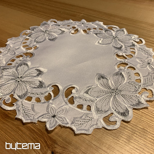 Mantel navideño bordado Estrella Plata