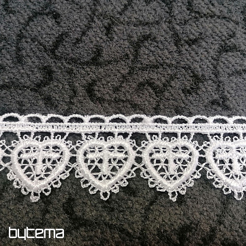 Puntilla 5191/01 - 3 cm corazón blanco