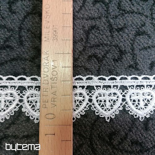Puntilla 5191/01 - 3 cm corazón blanco